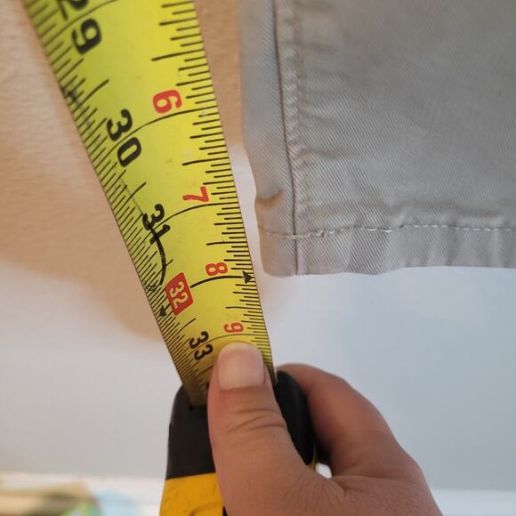 Flint & Tinder Mens Tapered Fit Chino Pants Size 33X34 Beige Stretch Mid Rise - Picture 6 of 8